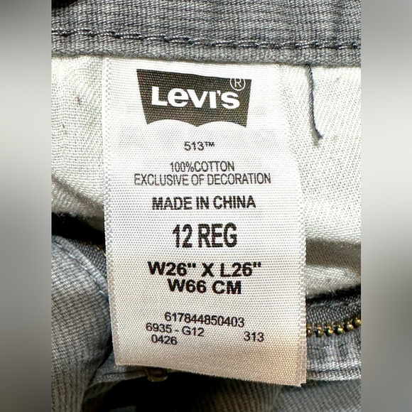 Levi Jeans Corduroy slim Fit 513 size 12 (26x26) - Picture 7 of 7